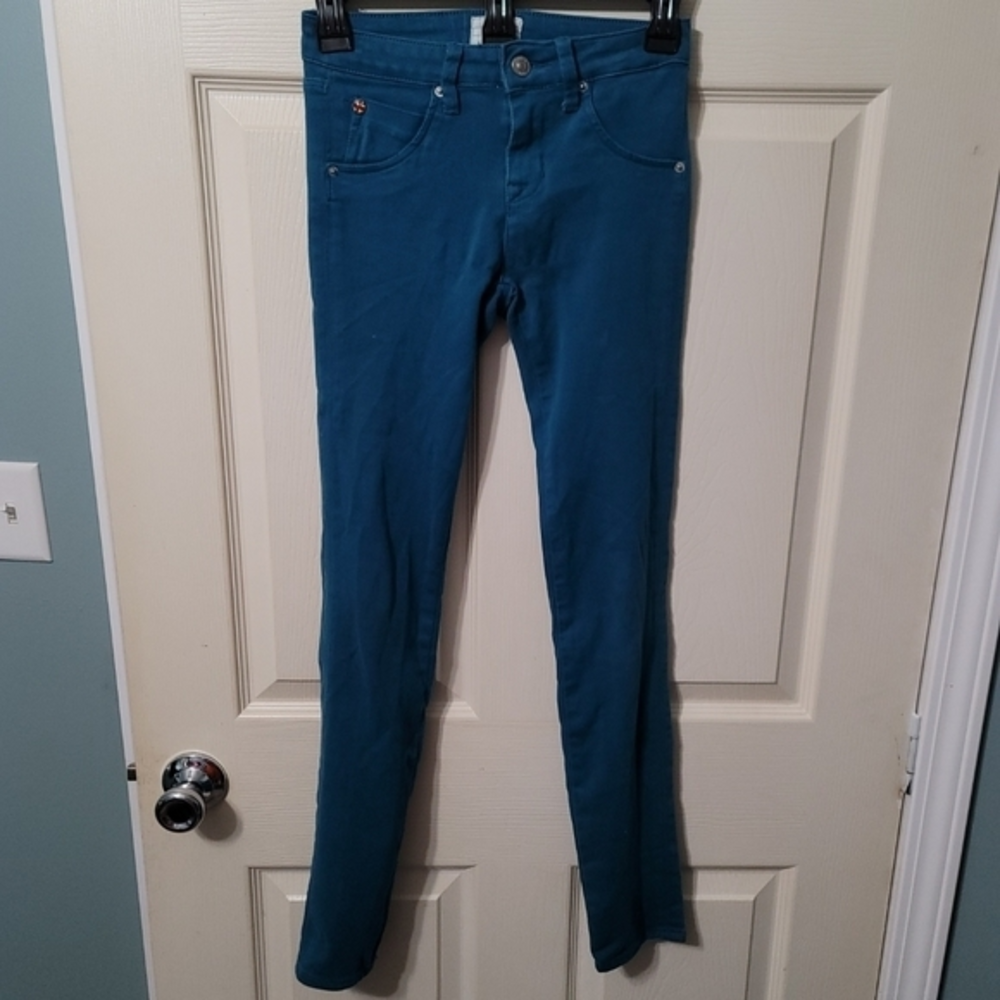 Hudson Teal Skinny Stretch Jeggings Size 14 Great‎ Condition